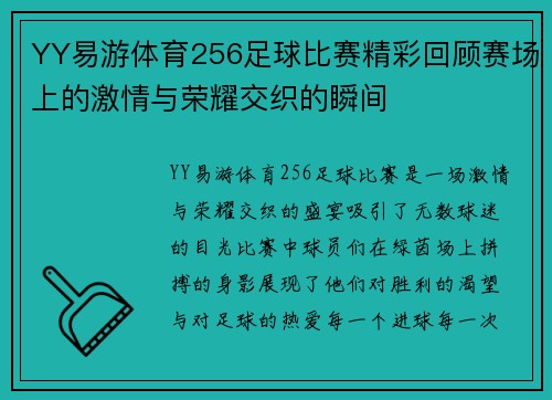 YY易游体育256足球比赛精彩回顾赛场上的激情与荣耀交织的瞬间