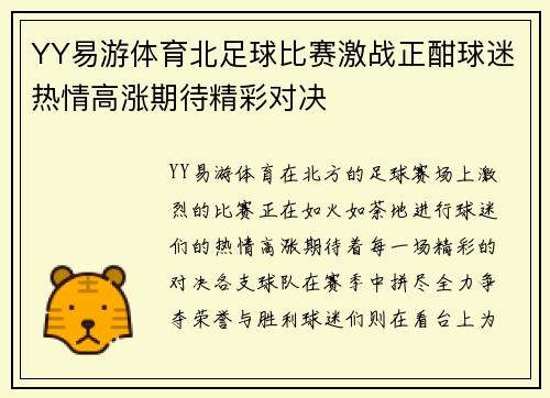 YY易游体育北足球比赛激战正酣球迷热情高涨期待精彩对决